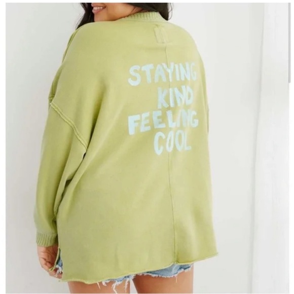aerie down to earth crewneck staying kind feeling cool - Picture 2 of 7